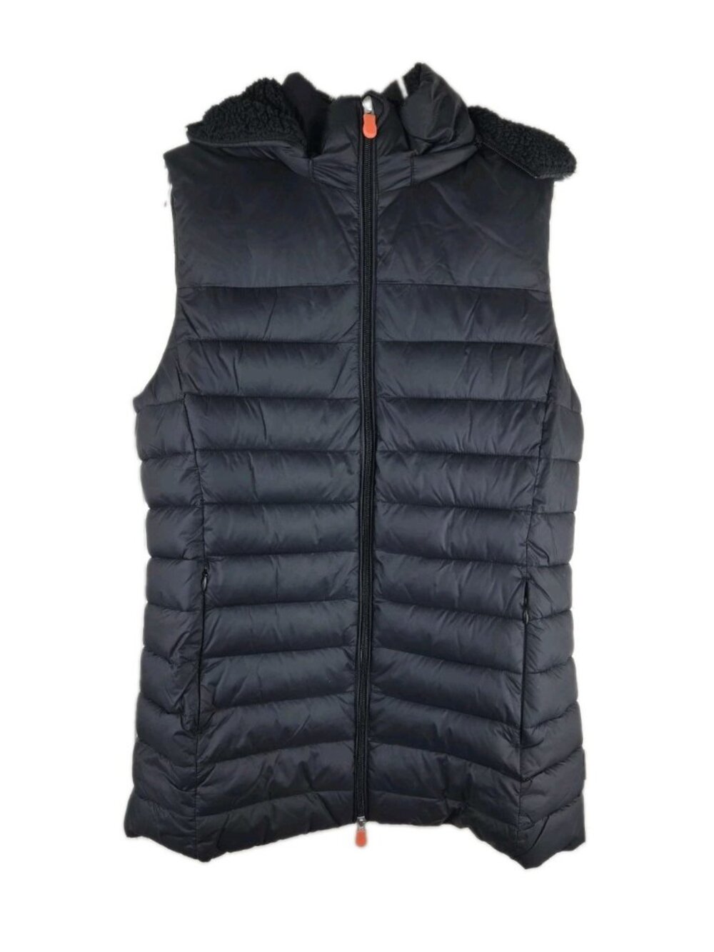 SAVE The Duck Vest Ultra Light Margaret Sherpa Long Vest Hooded Women’s 3/M-L